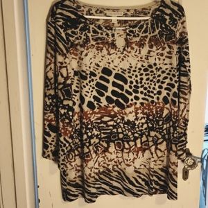 Dana Buchman Animal Print Top
